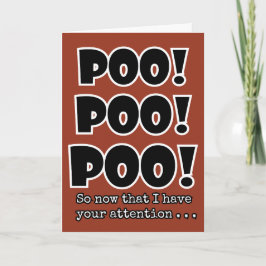 POOP emoji grappig POO schattige grap kinderen ver Kaart