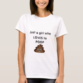 POOP emoji grappige humor grap vrouwen T-shirt