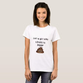 POOP emoji grappige humor grap vrouwen T-shirt (Voorkant volledig)