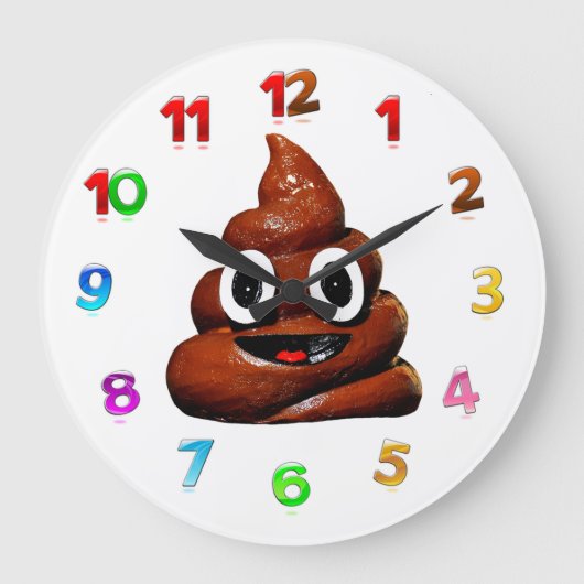 Poop emoji grote klok (Voorkant)