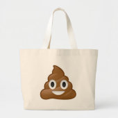Poop emoji grote tote bag (Voorkant)
