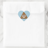 Poop emoji hart sticker (Tas)