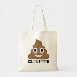 Poop Emoji Het gebeurt gewoon Canvas tas