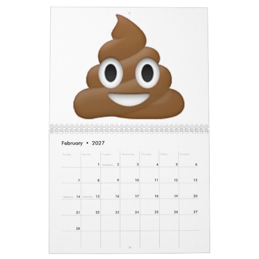 Poop - Emoji Kalender (Feb 2027)