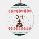 Poop emoji keramisch ornament (Links)