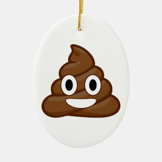 poop emoji keramisch ornament (Voorkant)