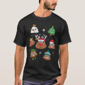 Poop Emoji KerstPajama T-shirt (Voorkant)