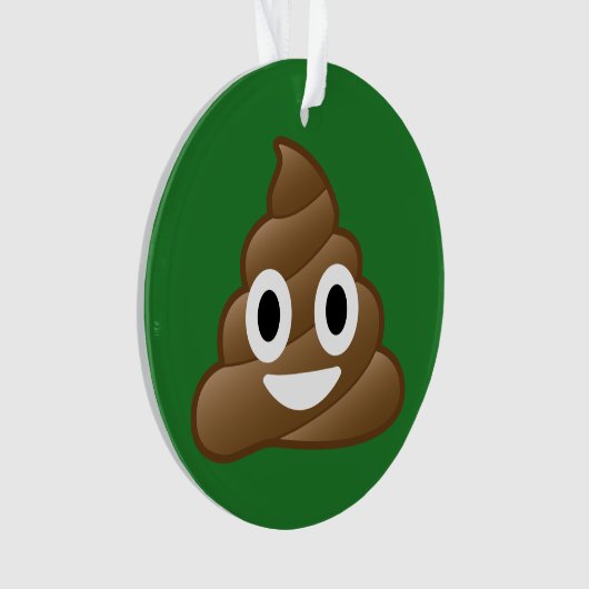 Poop Emoji Kerstversiering Ornament (voorkant)