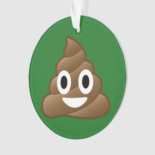 Poop Emoji Kerstversiering Ornament (voorkant)