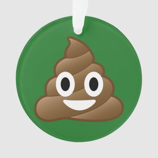 Poop Emoji Kerstversiering Ornament (voorkant)