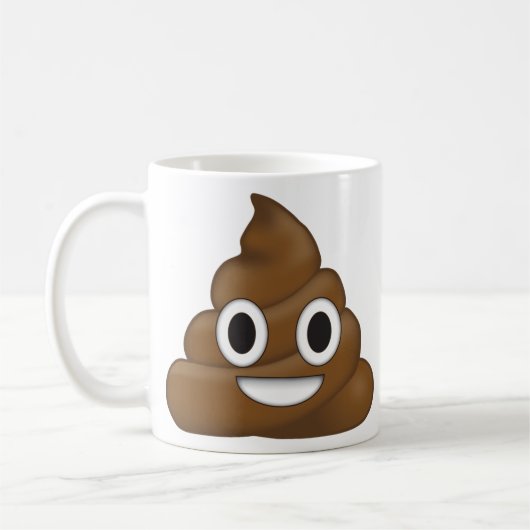 Poop emoji koffiemok (Links)