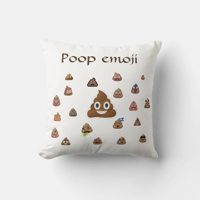Poop Emoji Kussen (Voorkant)