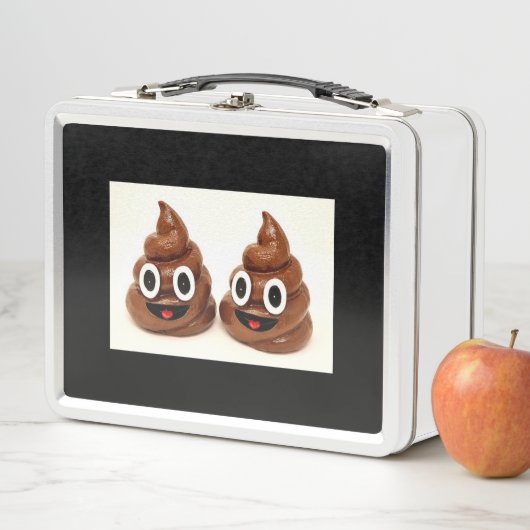 Poop emoji lunchbox! (In situ)