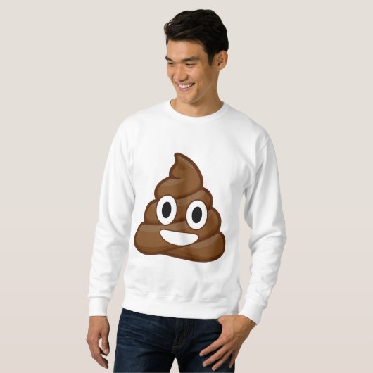 poop emoji mannen sweatshirt (Voorkant volledig)