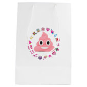 poop emoji medium cadeauzakje (Achterkant)