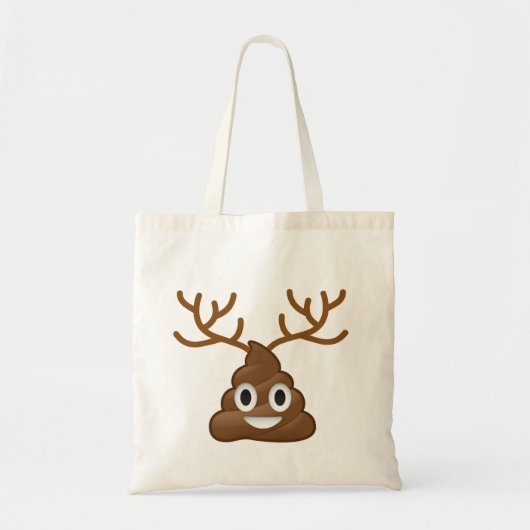 Poop Emoji met Antlers Tote Bag (Voorkant)