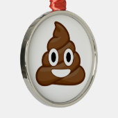 poop emoji metalen ornament (Rechts)