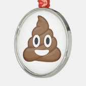 poop emoji metalen ornament (Links)