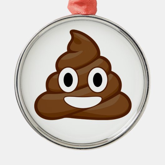 poop emoji metalen ornament (Voorkant)