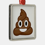 poop emoji metalen ornament (Rechts)