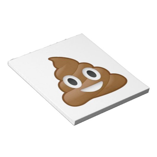Poop emoji notitieblok (Schuin)