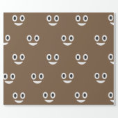 Poop emoji ogen en mondverpakkingspapier cadeaupapier (Vlak)