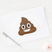 poop emoji ovale sticker (Envelop)