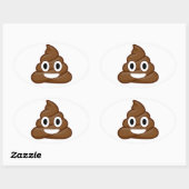 poop emoji ovale sticker (Vel)