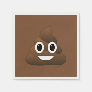 Poop Emoji Paper Napkins, Standard Cocktail Servet