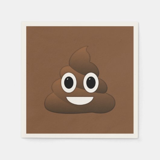 Poop Emoji Paper Napkins, Standard Cocktail Servet (Voorkant)