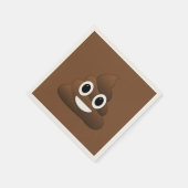 Poop Emoji Paper Napkins, Standard Cocktail Servet (Hoek)