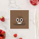 Poop Emoji Paper Napkins, Standard Cocktail Servet (Insitu)