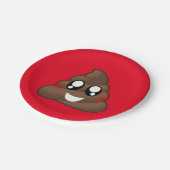 Poop Emoji Papieren Bordje (Gekanteld)