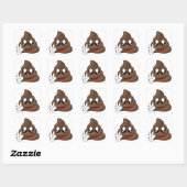 Poop Emoji Peace Sign Hands Vierkante Sticker (Vel)