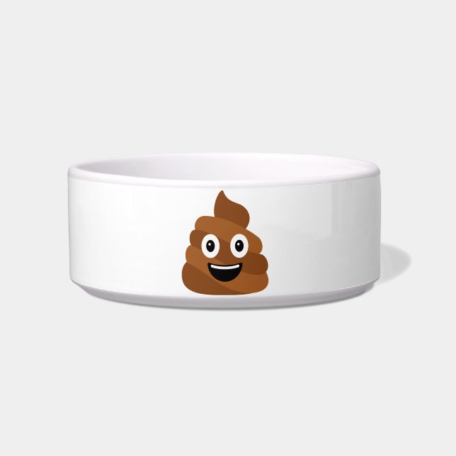 Poop Emoji Pet Bowl Voerbakje (Voorkant)