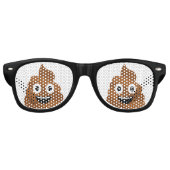 Poop Emoji Retro Zonnebril (Voorkant)