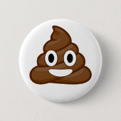 poop emoji ronde button 5,7 cm (Voorkant)
