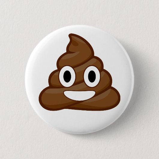 poop emoji ronde button 5,7 cm (Voorkant)