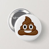 poop emoji ronde button 5,7 cm (Voorkant /achterkant)