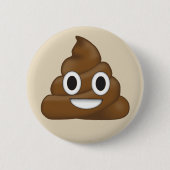 Poop Emoji Ronde Button 5,7 Cm (Voorkant)