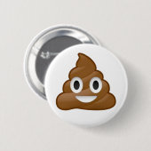 Poop emoji ronde button 5,7 cm (Voorkant /achterkant)