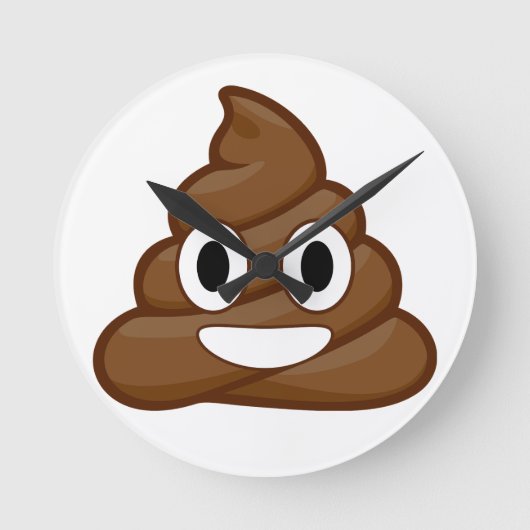 poop emoji ronde klok (Voorkant)
