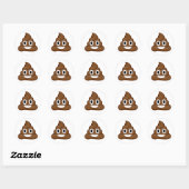 poop emoji ronde sticker (Vel)