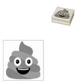 Poop Emoji Rubber Stamp Rubberstempel (Gestempeld)