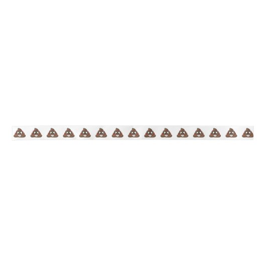 Poop Emoji Satijnen Lint (Voorkant)