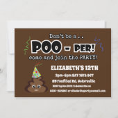 POOP emoji schattig grappig verjaardagsfeestje kin Kaart (Voorkant)