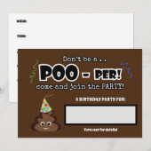 POOP emoji schattig grappig verjaardagsfeestje kin Kaart (Voorkant / Achterkant)