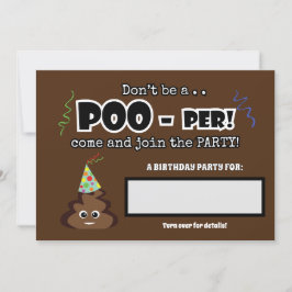 POOP emoji schattig grappig verjaardagsfeestje kin Kaart