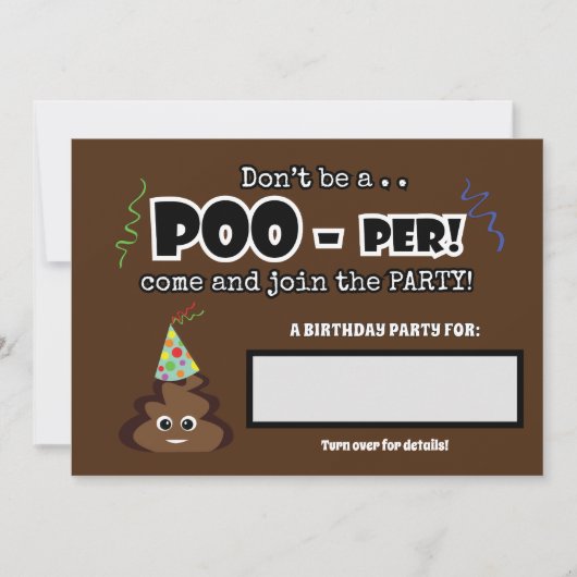 POOP emoji schattig grappig verjaardagsfeestje kin Kaart (Voorkant)