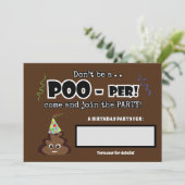 POOP emoji schattig grappig verjaardagsfeestje kin Kaart (Staand voorkant)